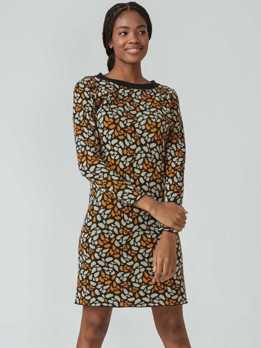 NWT SKFK Skunkfunk US Size 6 Organic Cotton Floral Long Sleeve Sweater Dress